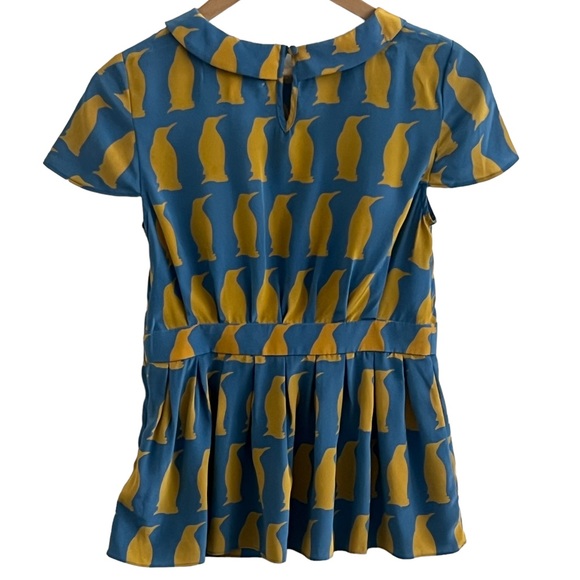 Anthropologie Charlotte.By Charlotte Taylor Penguin Peplum Blouse - Picture 2 of 6